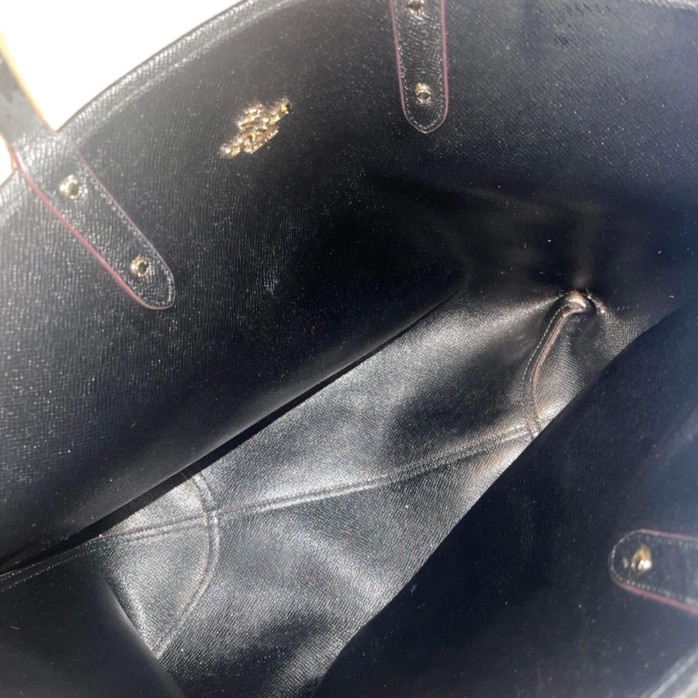 Brown/black coach tote bag